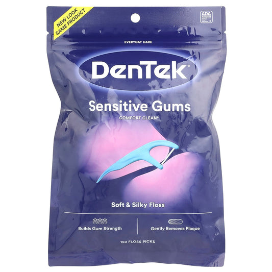 DenTek Sensitive Gums Floss Picks, 150 Count - Gentle Oral Care - Image 1