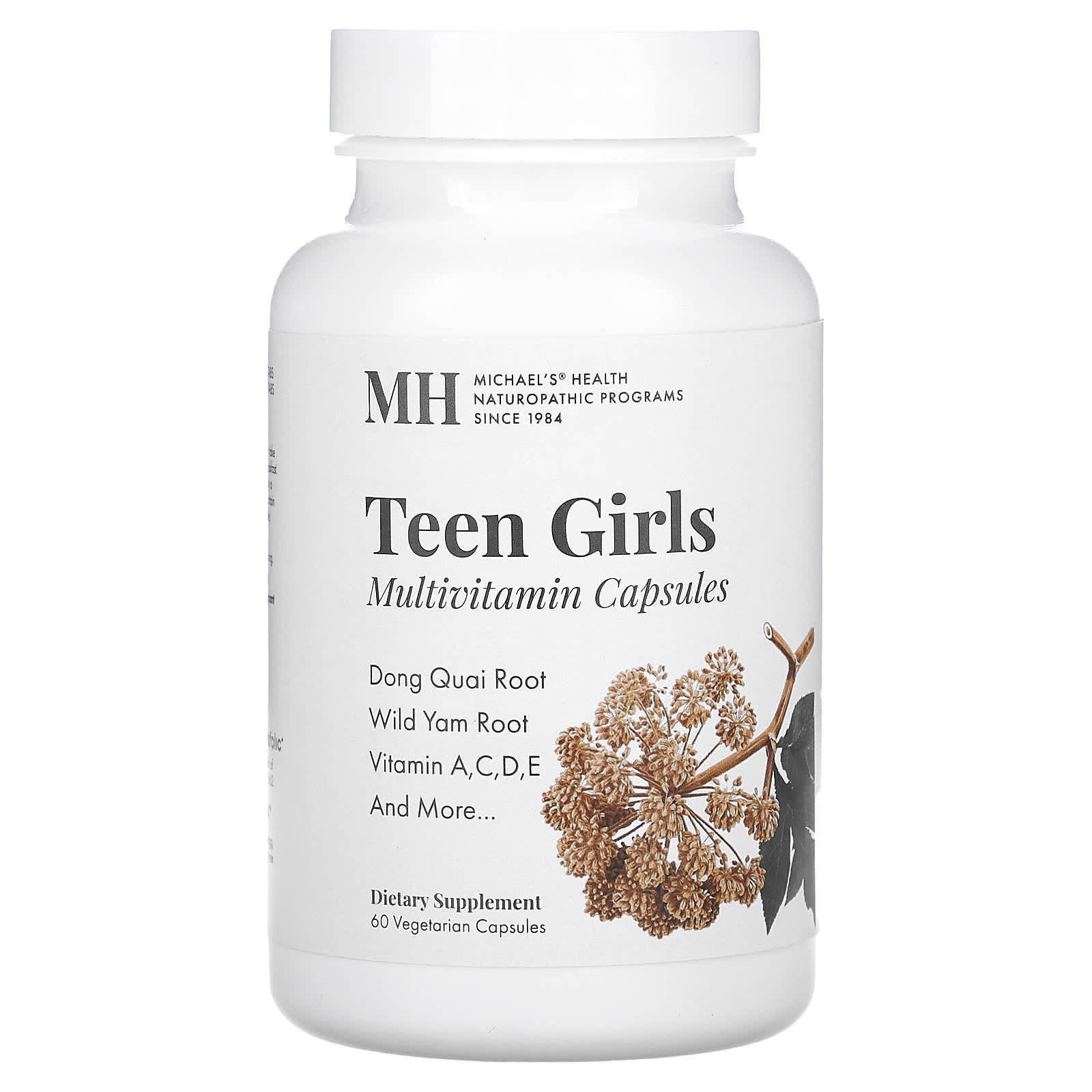 Michael's Health, Teen Girls Multivitamin, 60  Vegetarian Capsules - Image 1