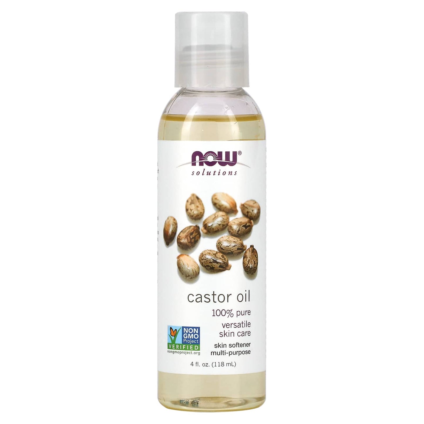 NOW Foods, Solutions, Castor Oil, 4 fl oz (118 ml) - Image 1