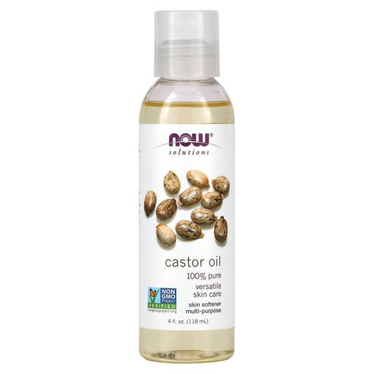 NOW Foods, Solutions, Castor Oil, 4 fl oz (118 ml) - Image 1