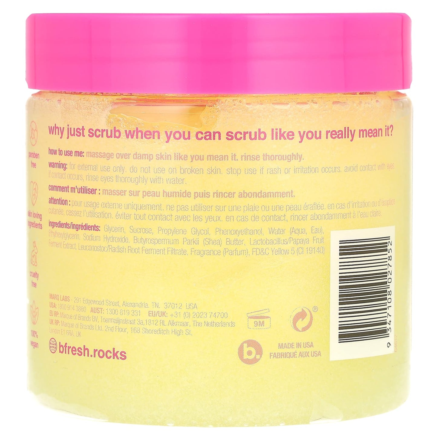 Sugar & Shea Butter Body Scrub with Pineapple Fragrance for Smooth Skin - Image 2