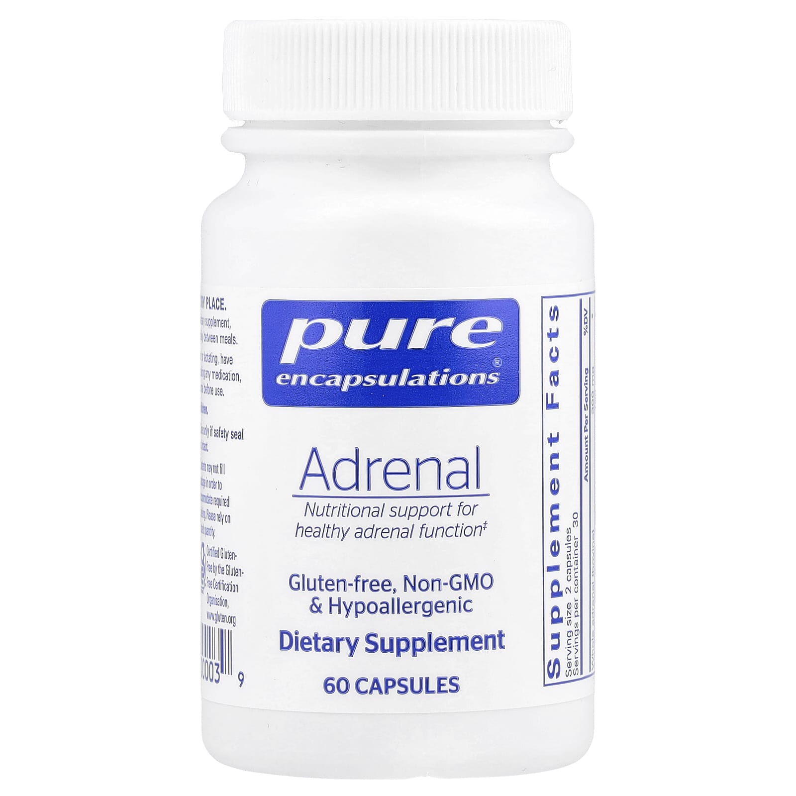 Pure Encapsulations, Adrenal, 60 Capsules - Image 1