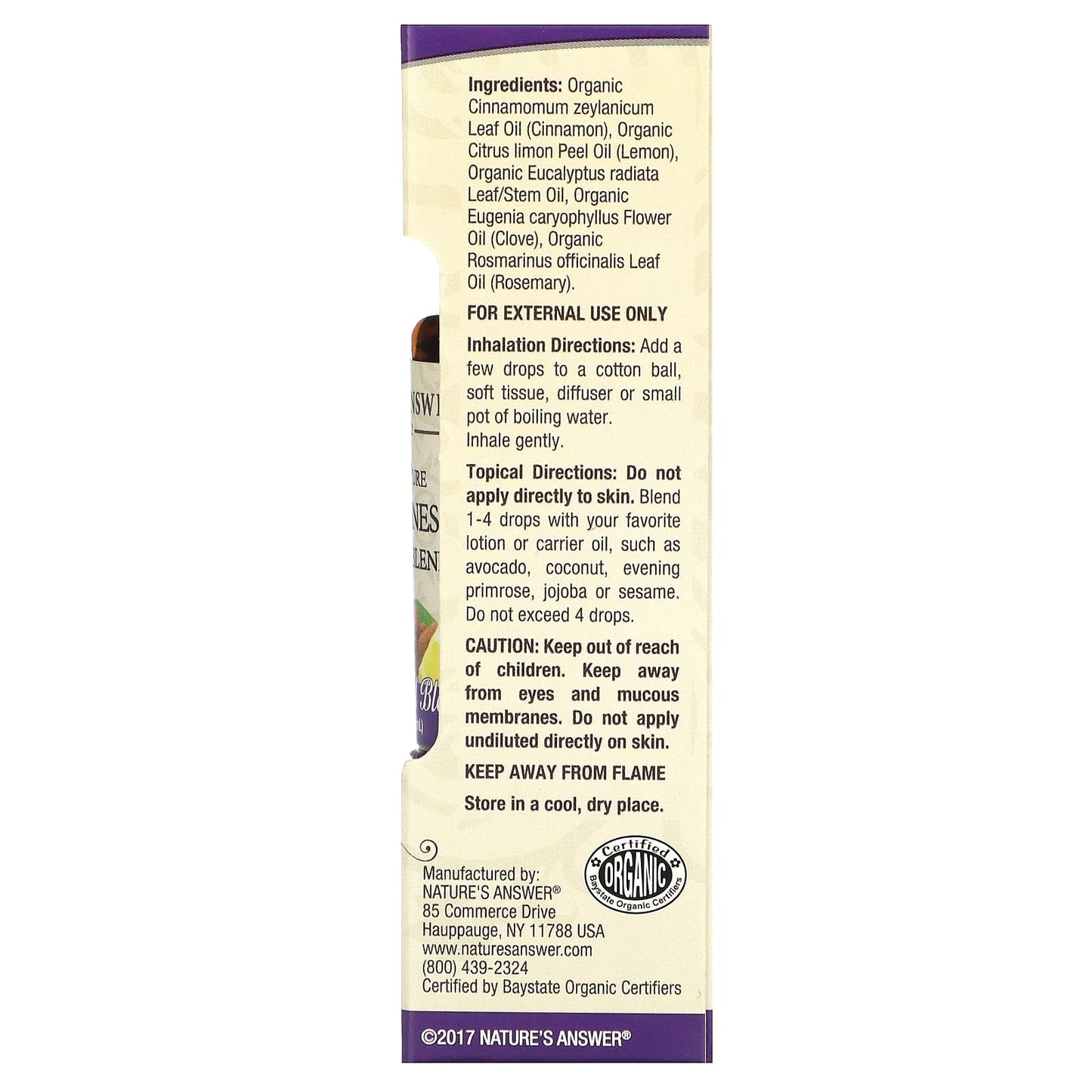 Nature's Answer, 100% Pure Organic Essential Oil Blend, Thrones, 0.5 fl oz (15 ml) - Image 2