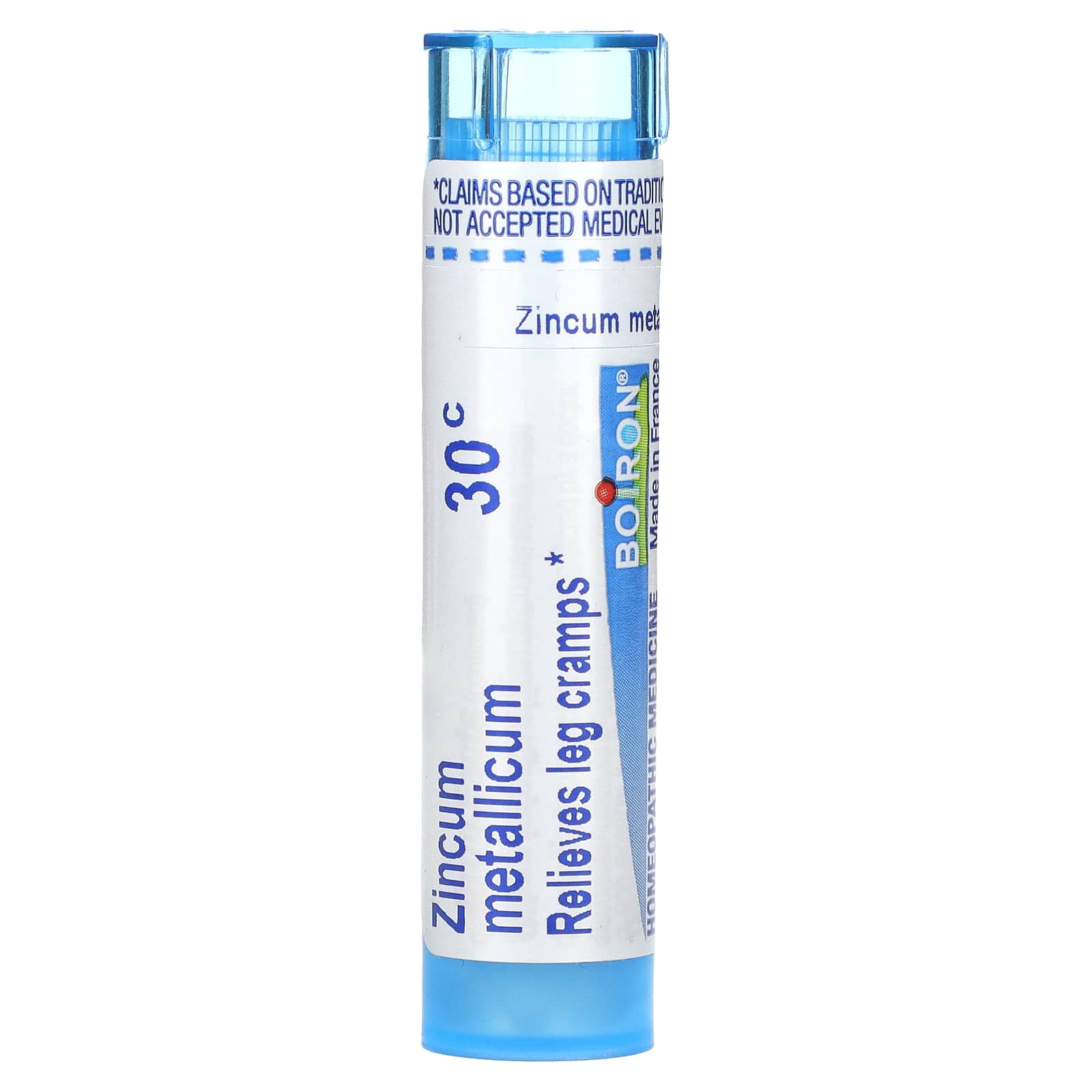 Relieve Leg Cramps with Boiron Zincum Metallicum 30C Homeopathic Pellets - Image 1
