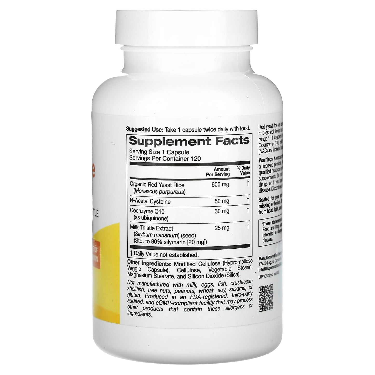 Support Heart Health with Super Nutrition's Organic Red Yeast Rice Complex - Image 2