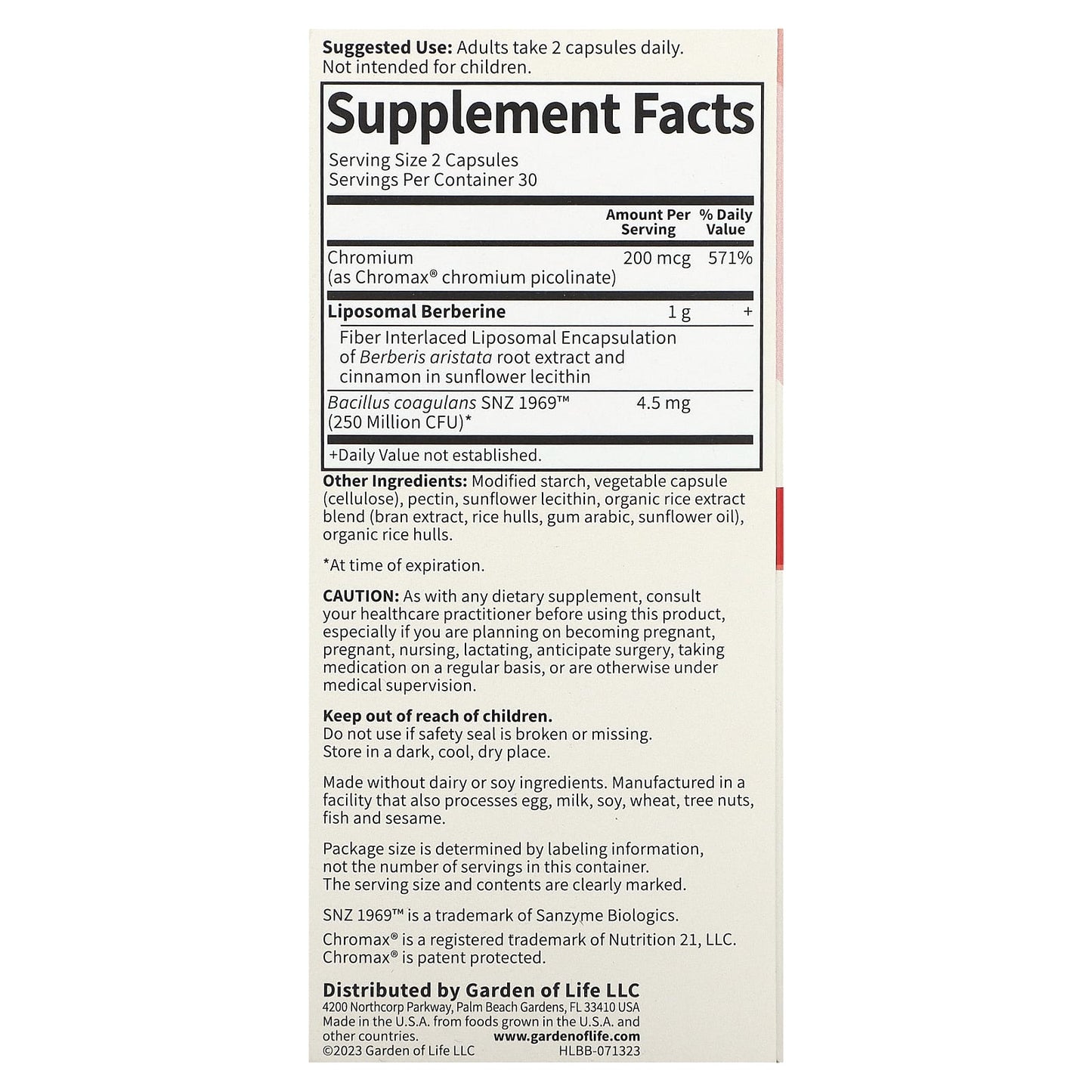 Garden of Life Liposomal Berberine - Blood Sugar Support & Cholesterol - Image 2