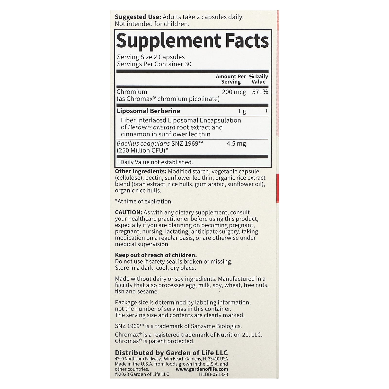 Garden of Life Liposomal Berberine - Blood Sugar Support & Cholesterol - Image 2