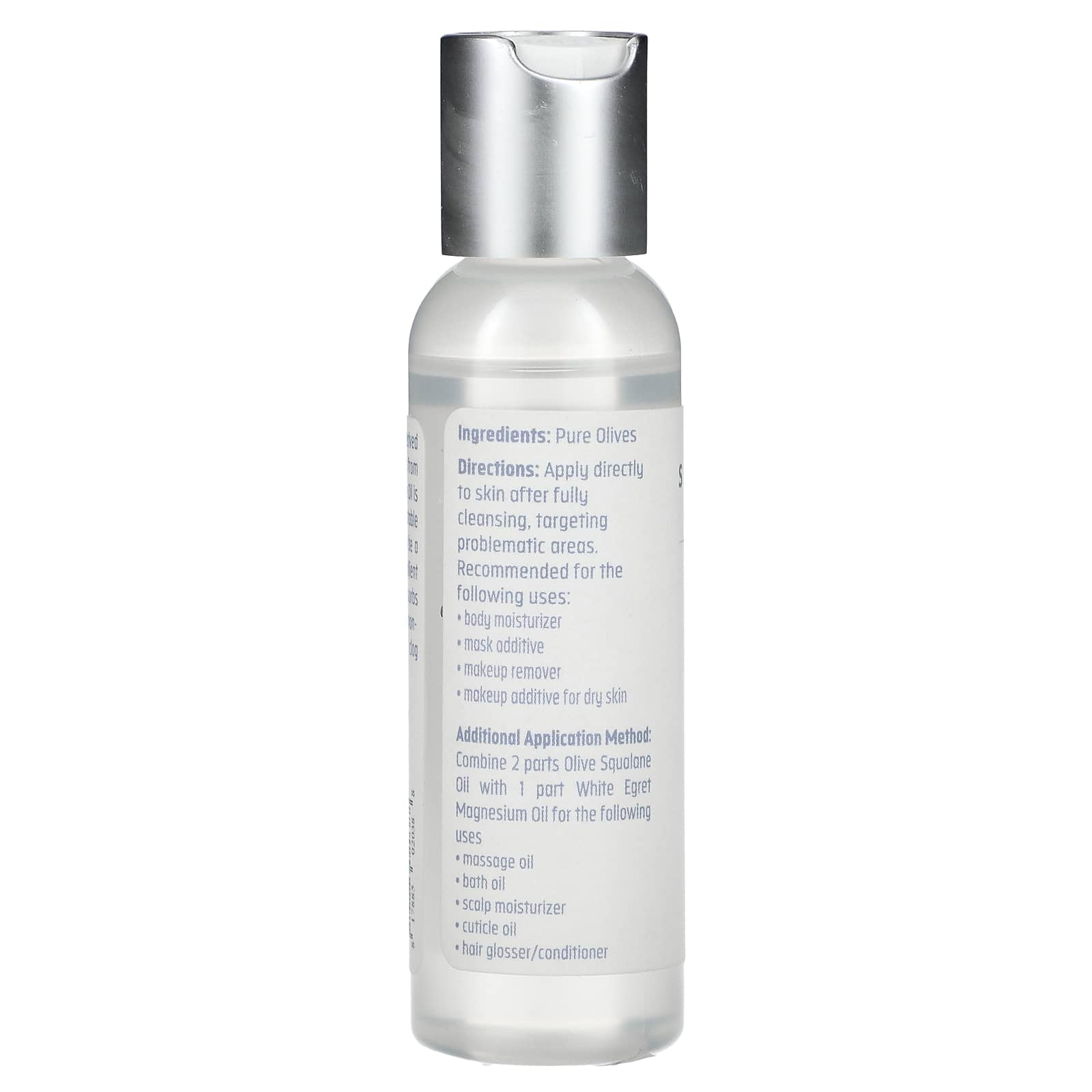 White Egret, Olive Squalane Oil, Fragrance Free, 2 fl oz (59 ml) - Image 2