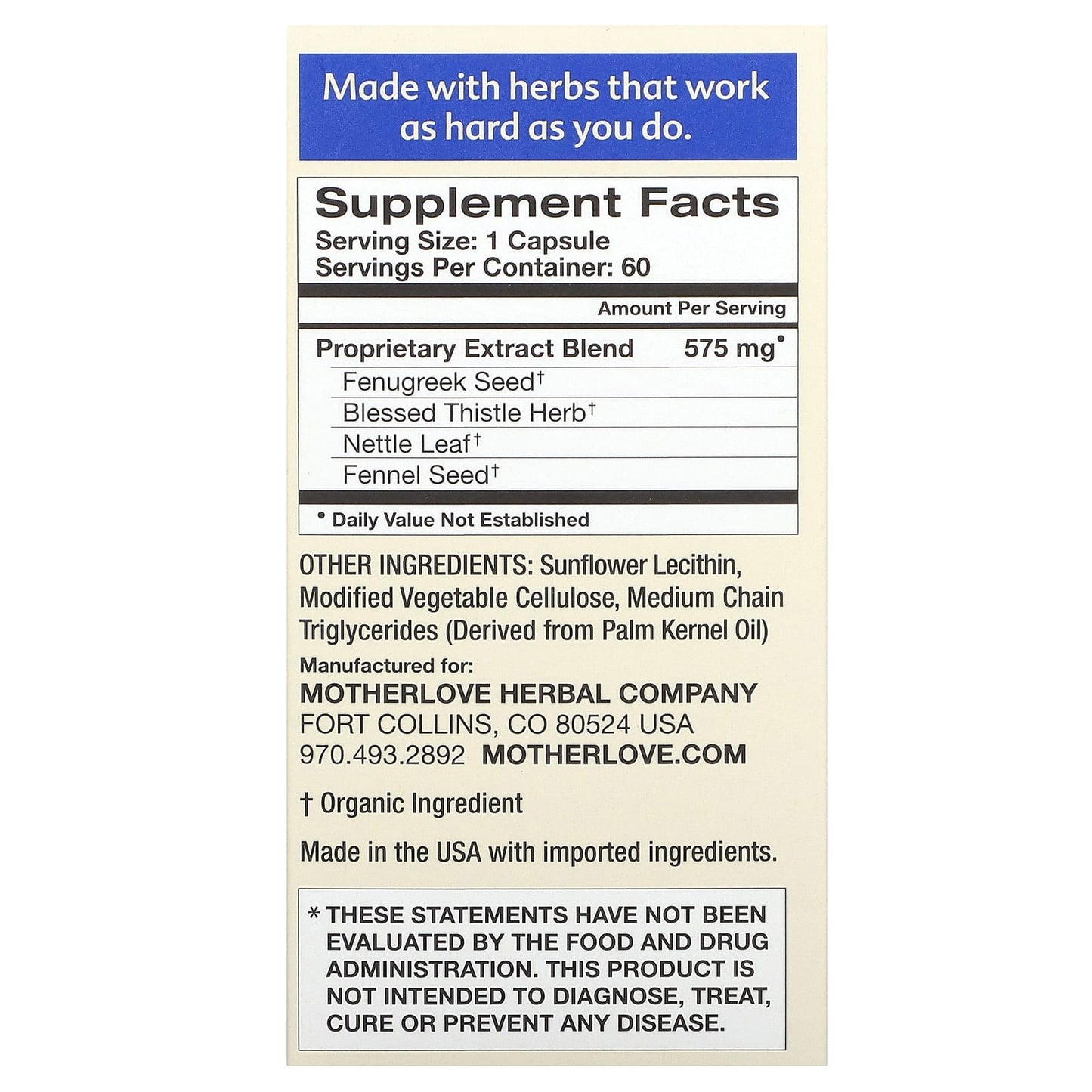Motherlove, Breastfeeding, More Milk Plus, 60 Liquid Capsules - Image 2