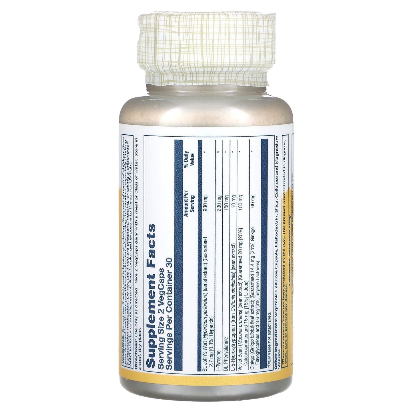 Solaray, St. John's Wort, Mood Formula, 60 VegCaps - Image 2
