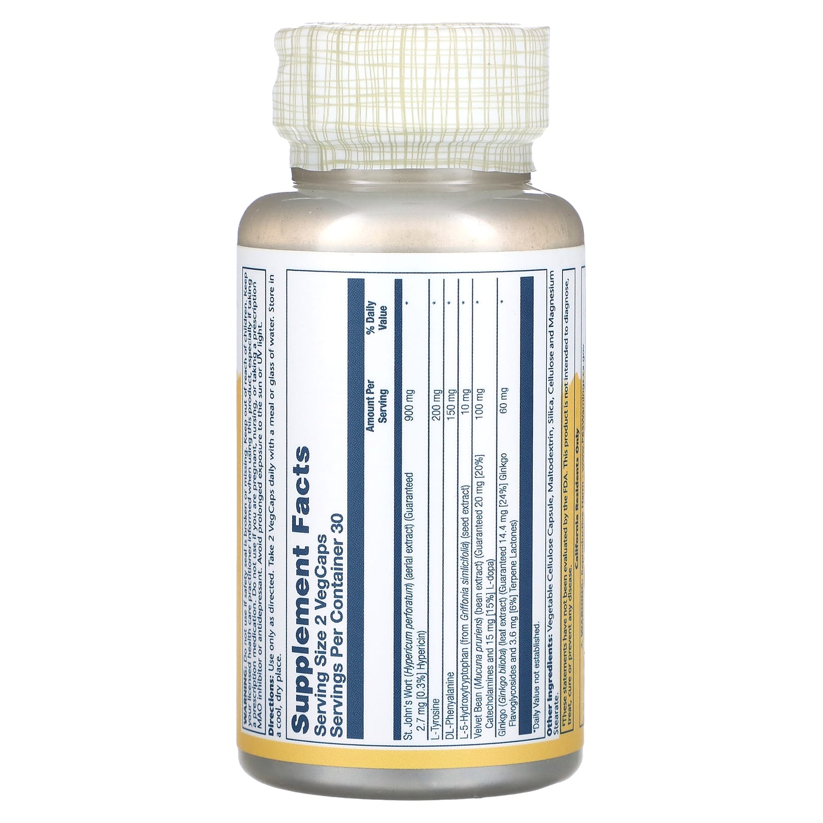 Solaray, St. John's Wort, Mood Formula, 60 VegCaps - Image 2