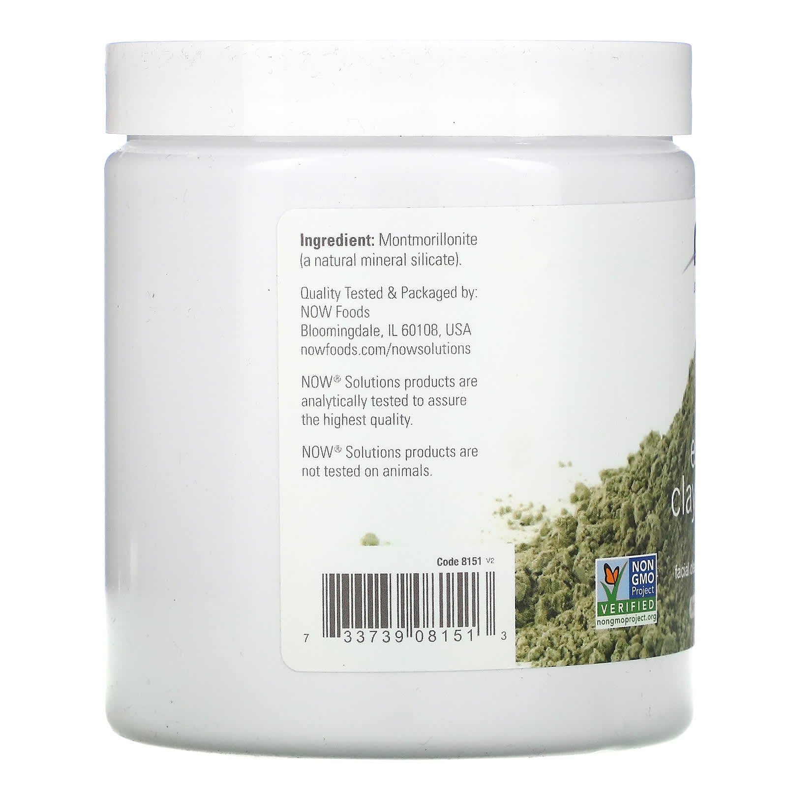 NOW Foods, Solutions, European Clay Powder, 14 oz (397 g) - Image 2