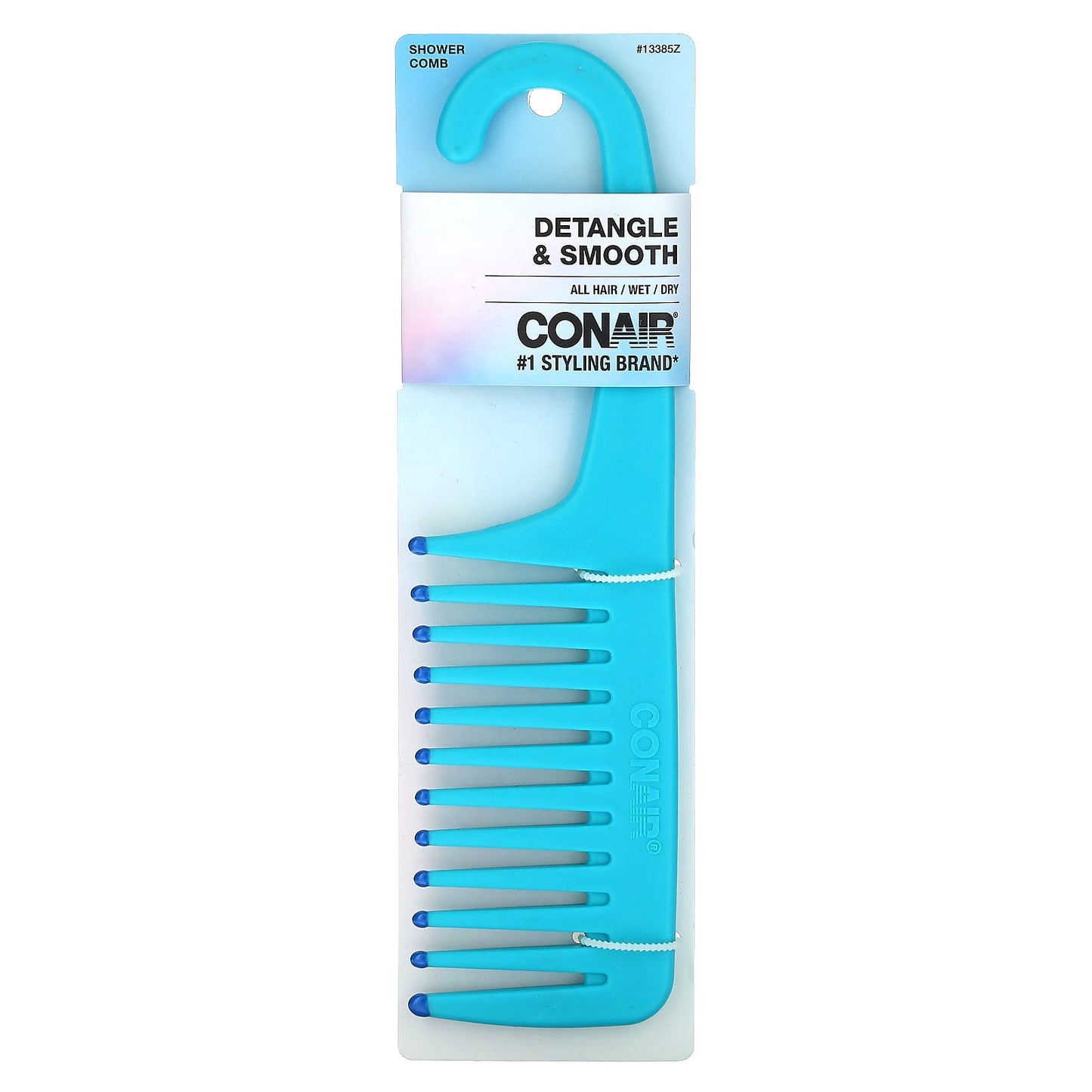 Conair Detangle & Smooth Shower Comb for Wet or Dry Hair - Image 2