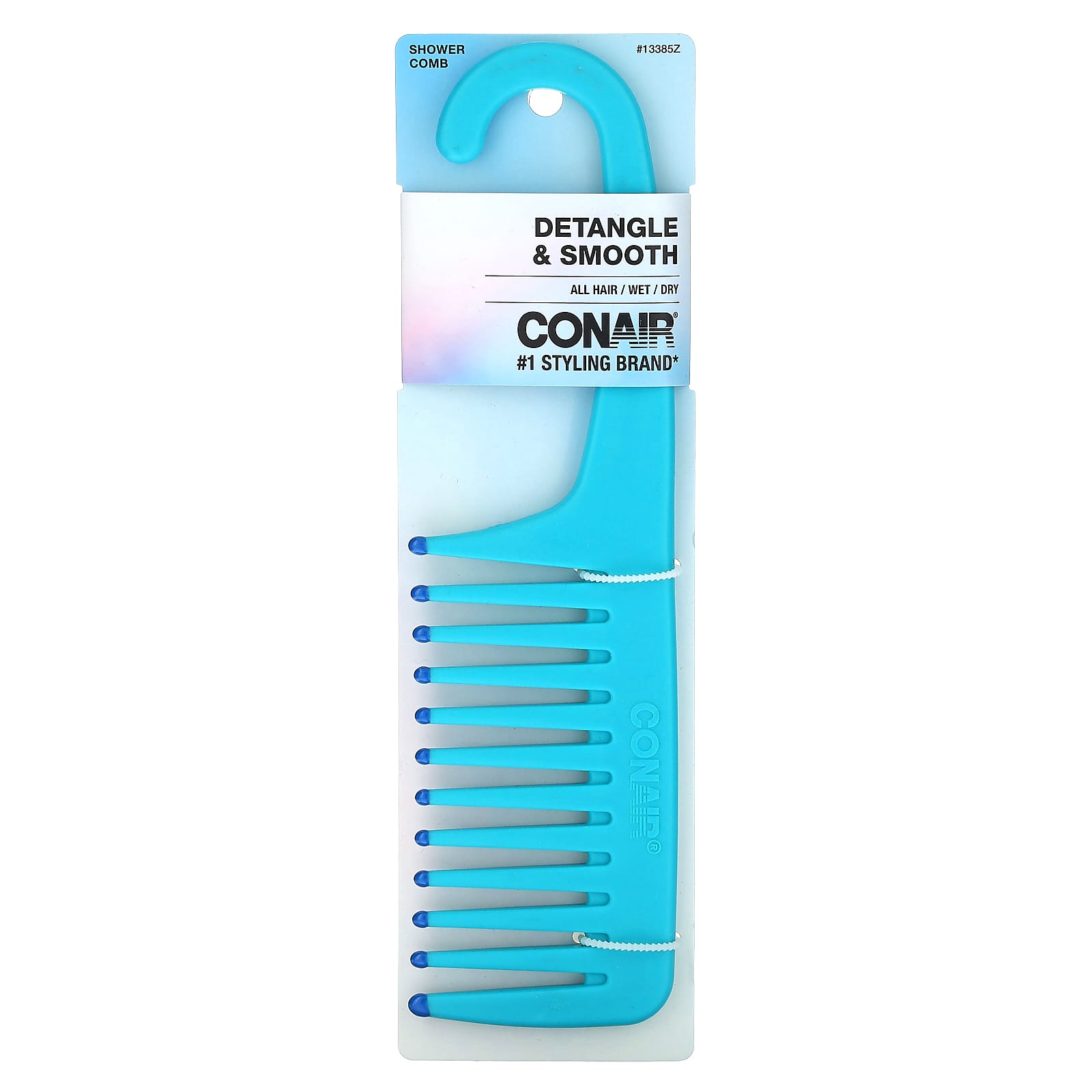 Conair Detangle & Smooth Shower Comb for Wet or Dry Hair - Image 2