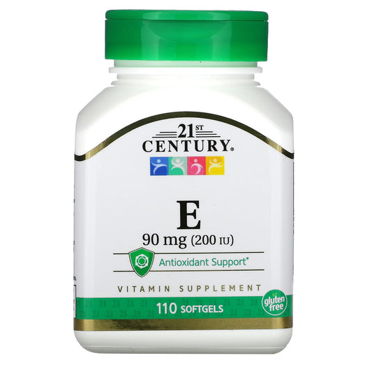 Vitamin E Supplement for Antioxidant Support - 90mg (200 IU) - 110 Softgels - Image 1