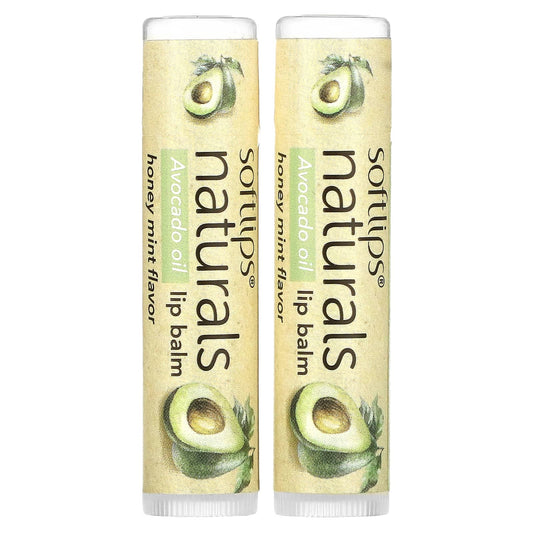 Softlips, Naturals Lip Balm, Honey Mint, 2 Sticks, 0.15 oz (4.2 g) Each - Image 1