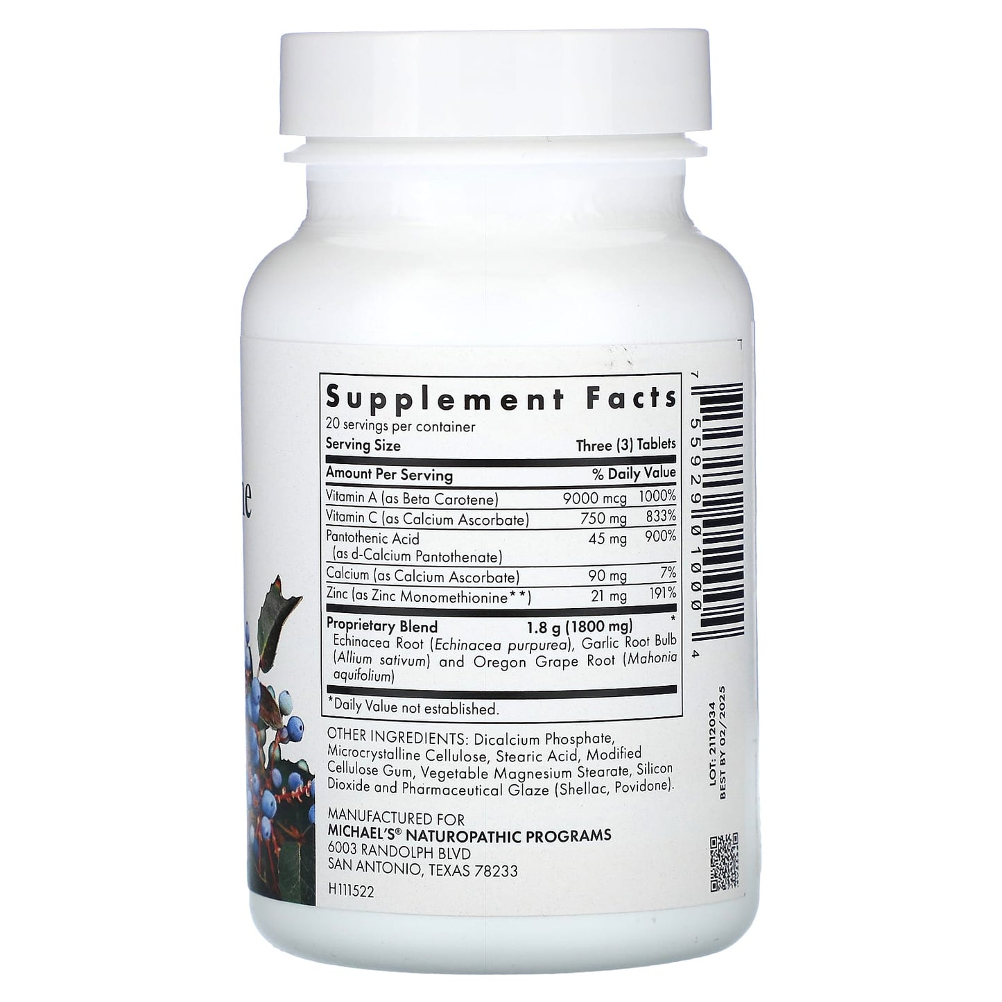 Michael's Health, Quick Immune Response, 60 Vegetarian Tablets - Image 2