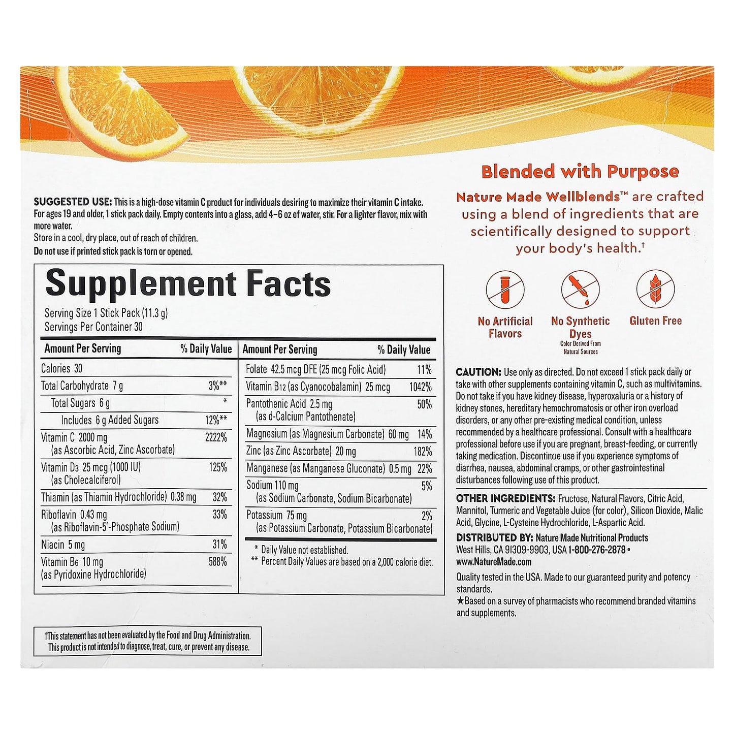 Nature Made, Wellblends, ImmuneMax, Orange, 30 Stick Packs, 0.39 oz (11.3 g) Each - Image 2