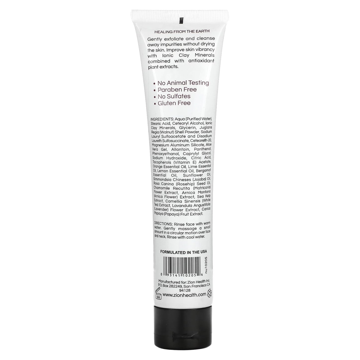 Zion Health, Face Scrub, Clay Cleanser, For All Skin Types, 4 oz (113 g) - Image 2