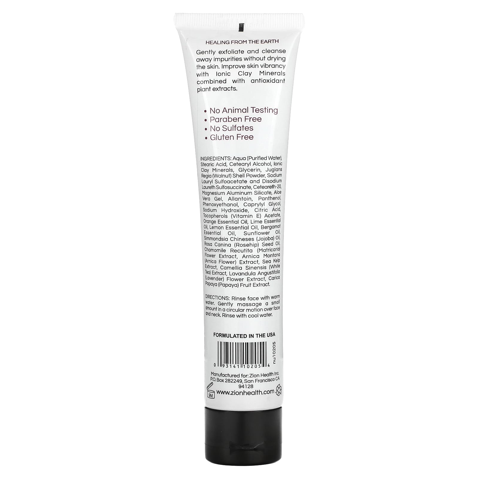 Zion Health, Face Scrub, Clay Cleanser, For All Skin Types, 4 oz (113 g) - Image 2