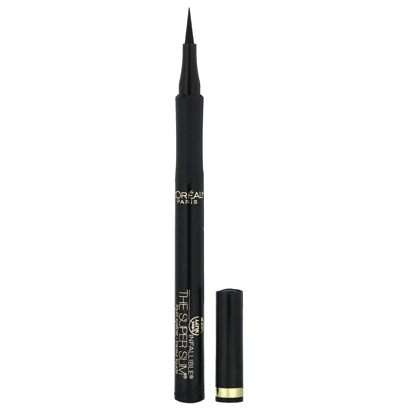 L'Oréal, Infallible, The Super Slim Liquid Eyeliner, 400 Black, 0.034 fl oz (1 ml) - Image 1