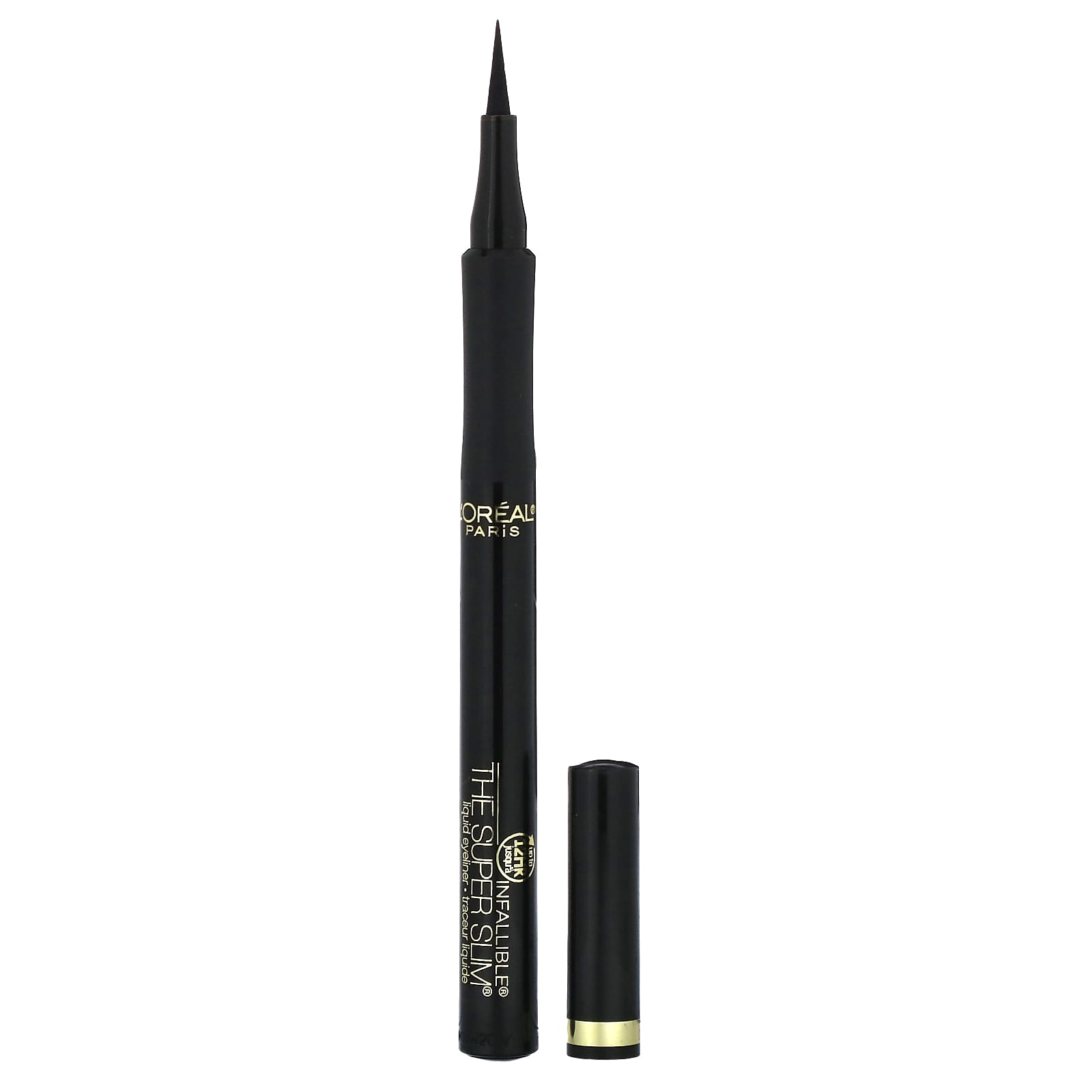 L'Oréal, Infallible, The Super Slim Liquid Eyeliner, 400 Black, 0.034 fl oz (1 ml) - Image 1
