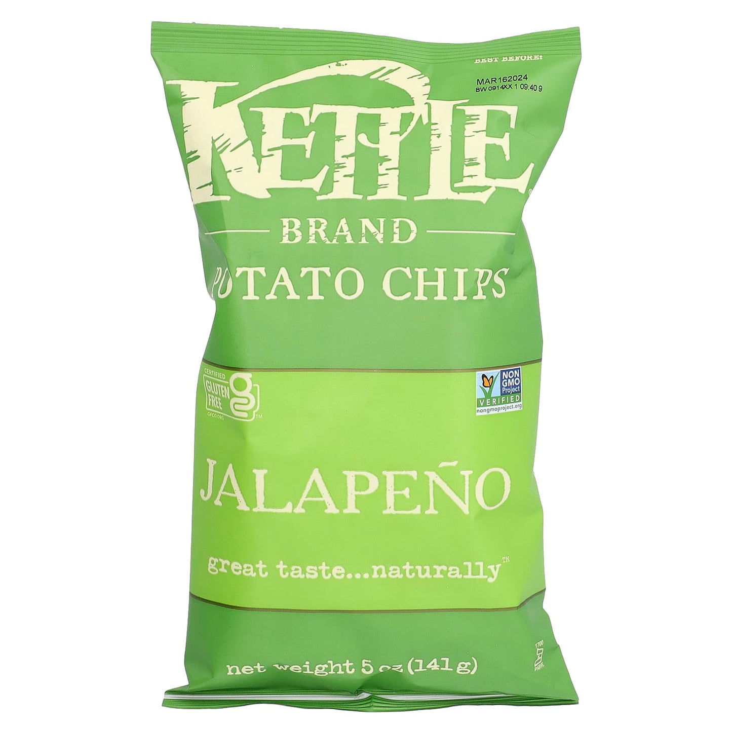 Kettle Foods, Potato Chips, Jalapeno, 5 oz (141 g) - Image 1
