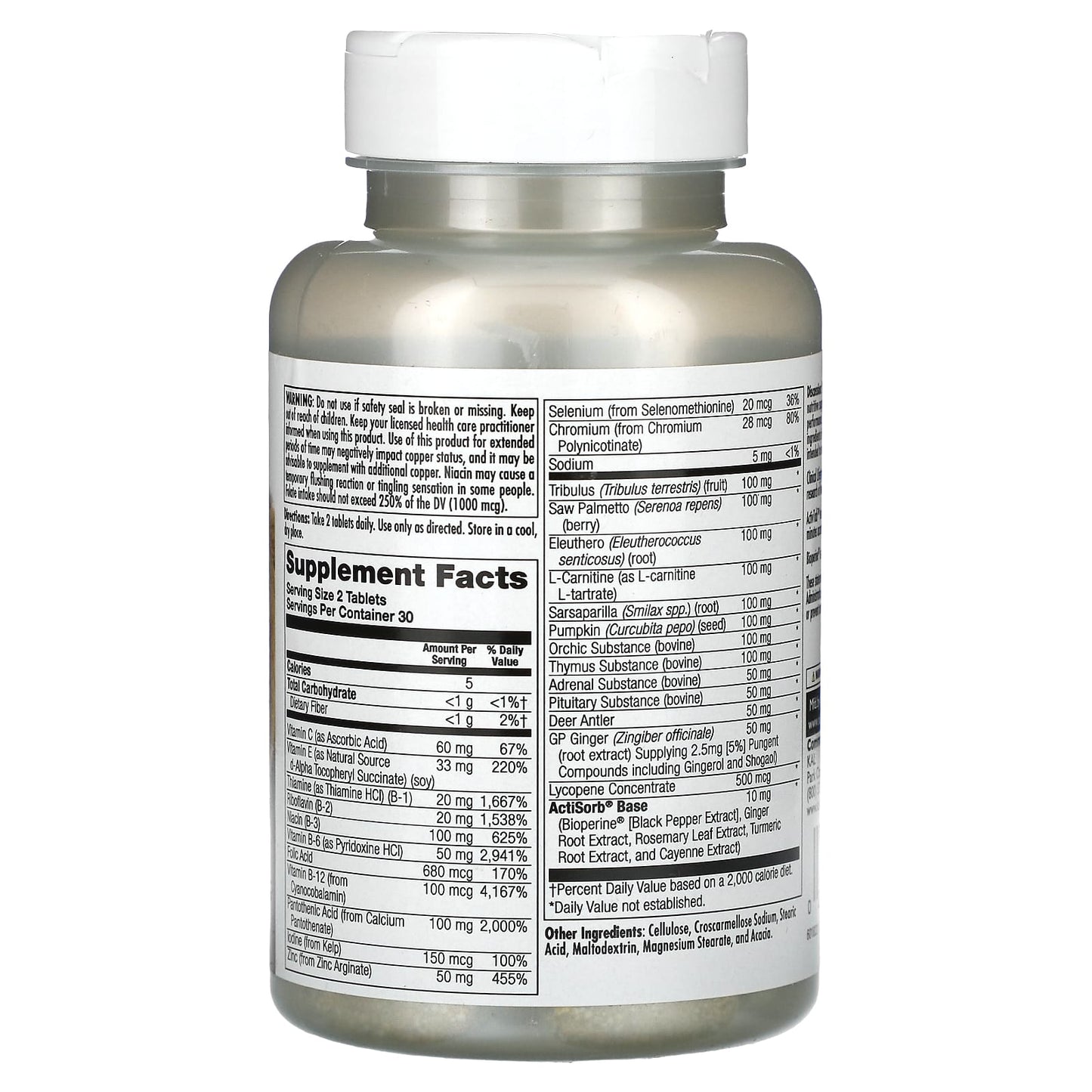 KAL Virility for Men Prostate Health Supplement, 60 Tablets - Image 2