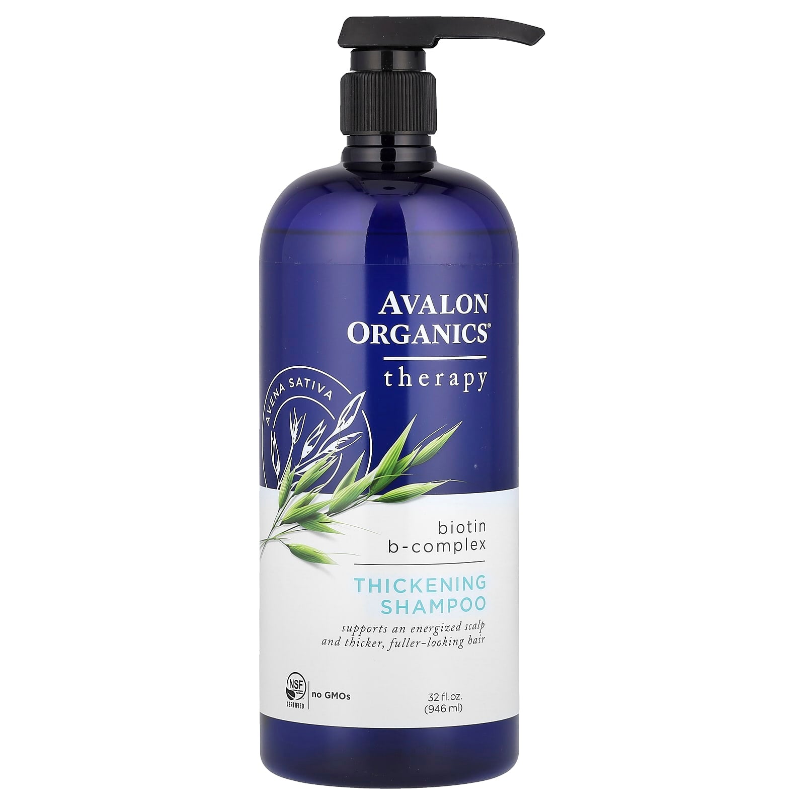 Avalon Organics Thickening Shampoo with Biotin B-Complex, 32 fl oz - Image 1