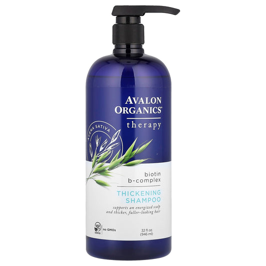Avalon Organics Thickening Shampoo with Biotin B-Complex, 32 fl oz - Image 1