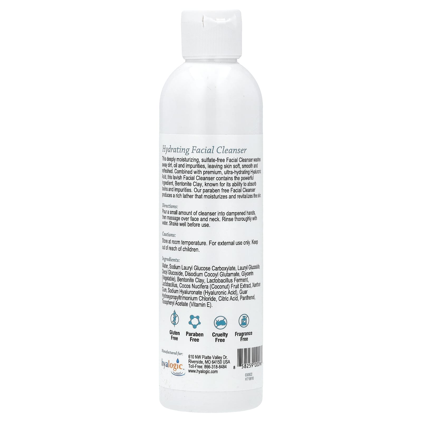 Hyaluronic Acid Facial Cleanser with Bentonite Clay - Hyalogic - Image 2