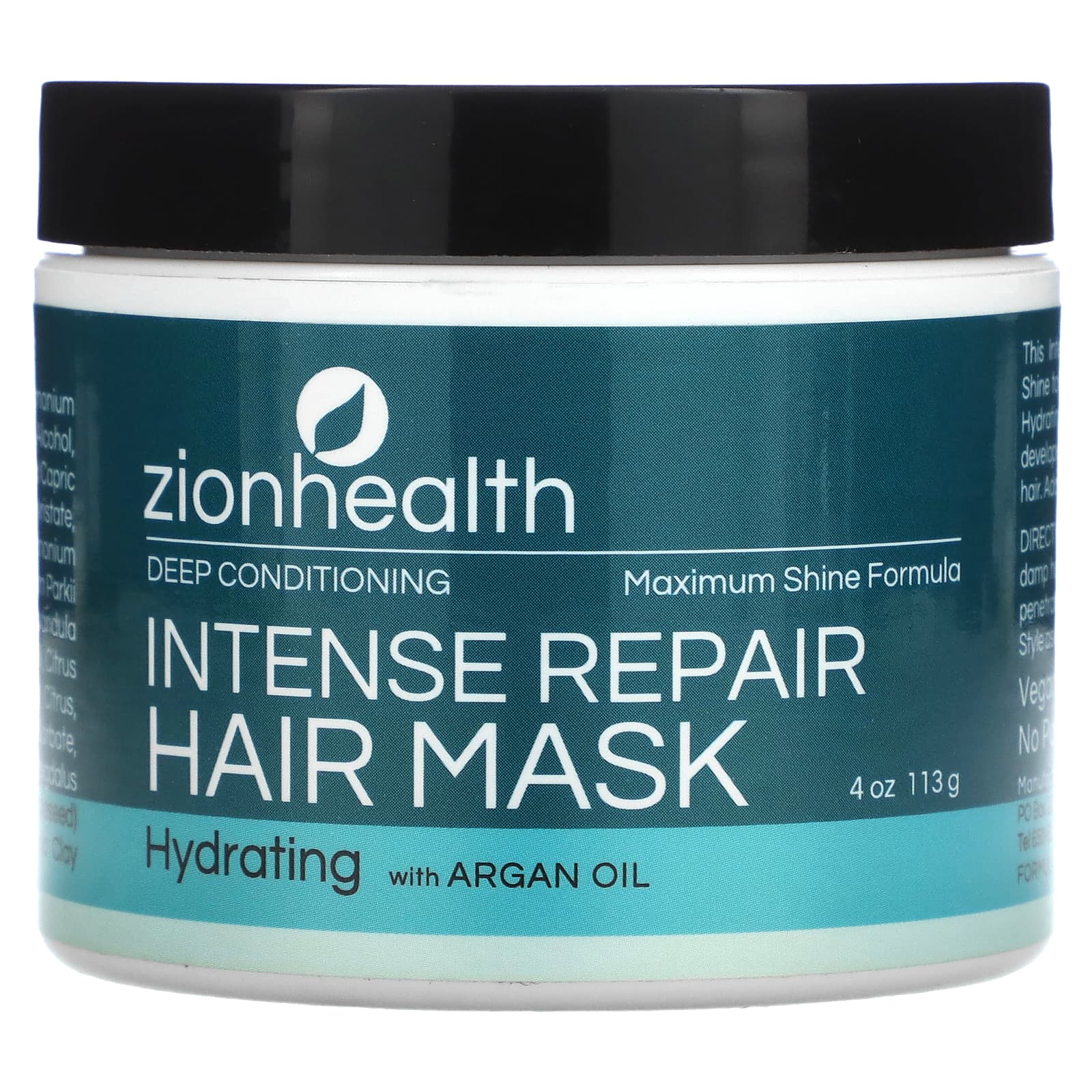 Zion Health, Intense Repair Hair Mask, 4 oz (113 g) - Image 1