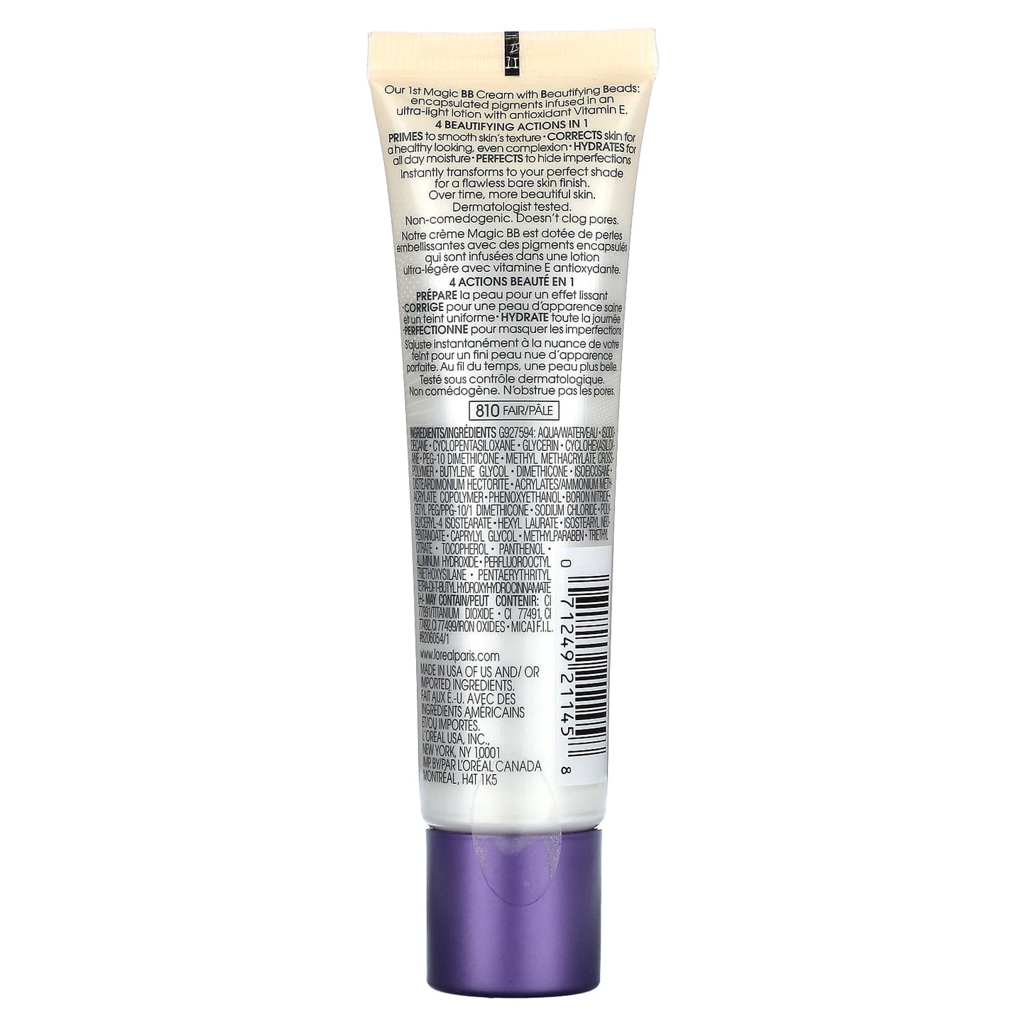 L'Oréal, Magic Skin Beautifier, BB Cream, 810 Fair, 1 fl oz (30 ml) - Image 2