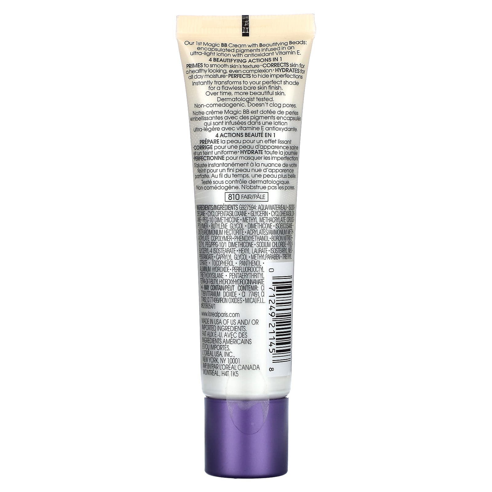 L'Oréal, Magic Skin Beautifier, BB Cream, 810 Fair, 1 fl oz (30 ml) - Image 2