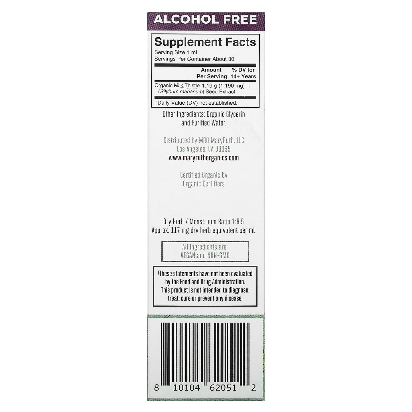 MaryRuth's, Organic Milk Thistle Seed Liquid Extract, Alcohol Free, 1,190 mg, 1 fl oz (30 ml) - Image 2