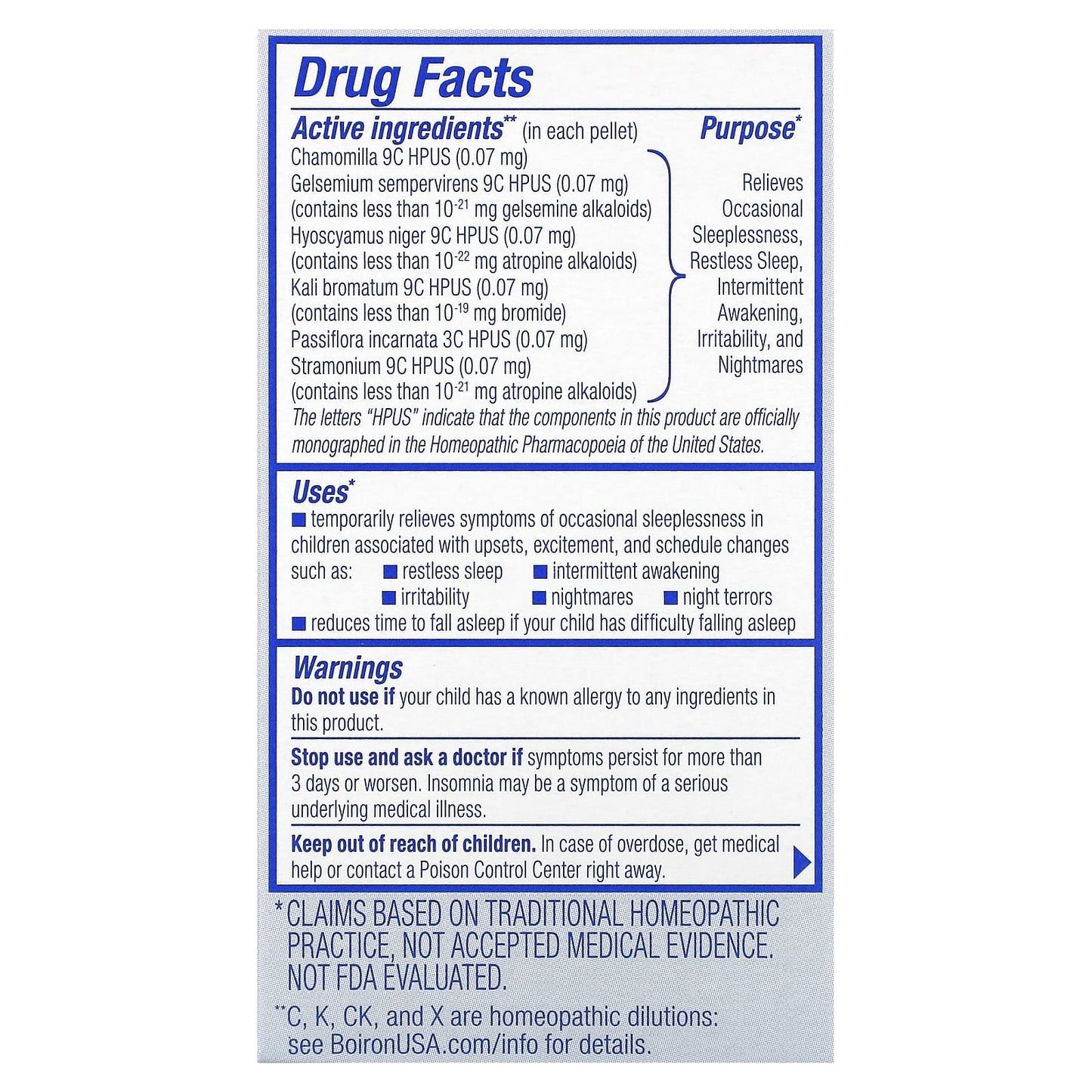 Boiron, SleepCalm® Kids, 2 Portable Tubes, 80 Pellets Each