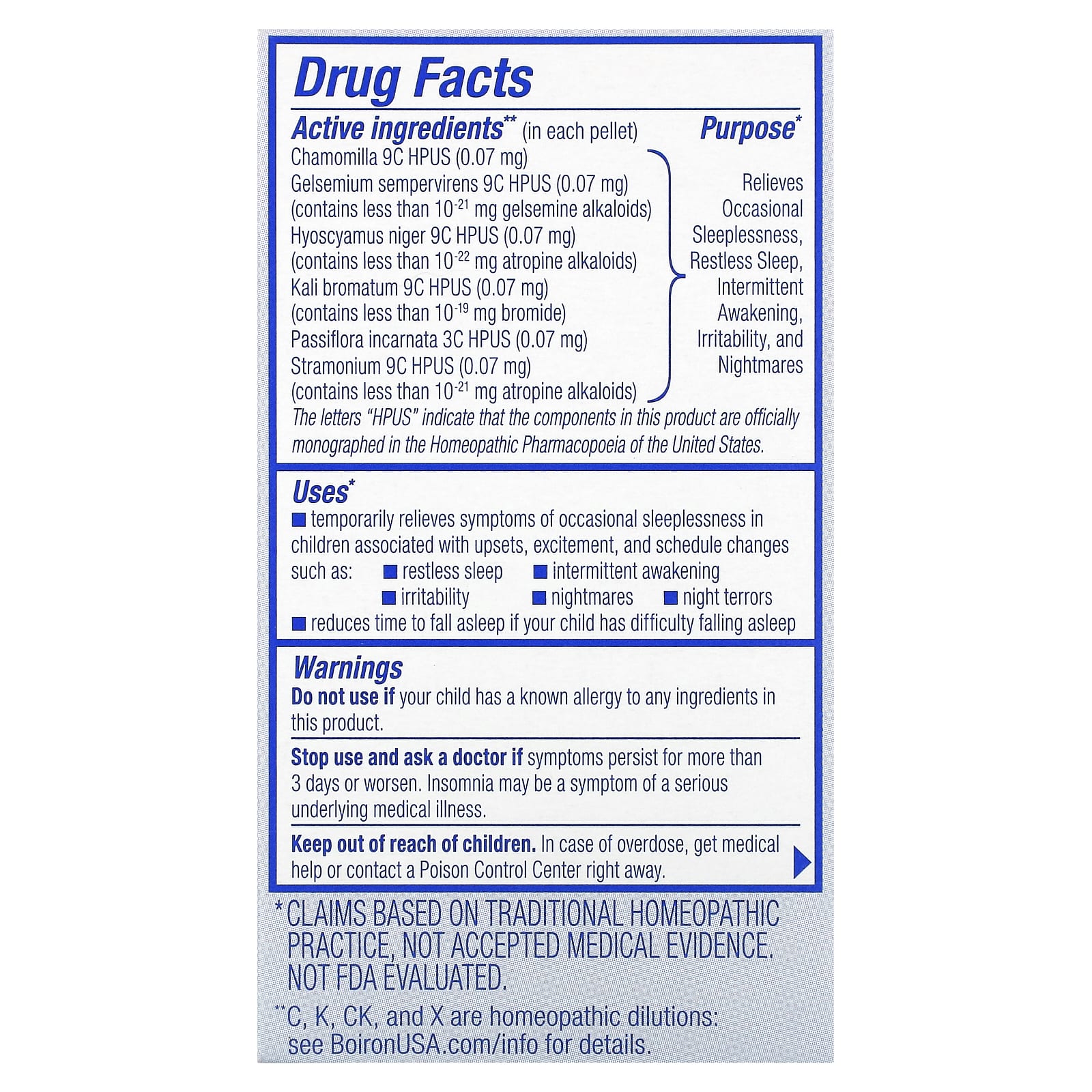 Boiron, SleepCalm® Kids, 2 Portable Tubes, 80 Pellets Each