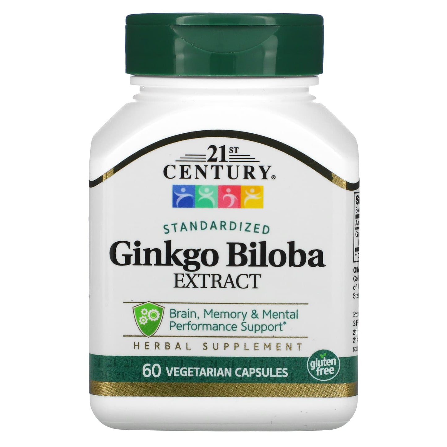 Ginkgo Biloba Brain Support Supplement 60 Capsules 60mg - Image 1