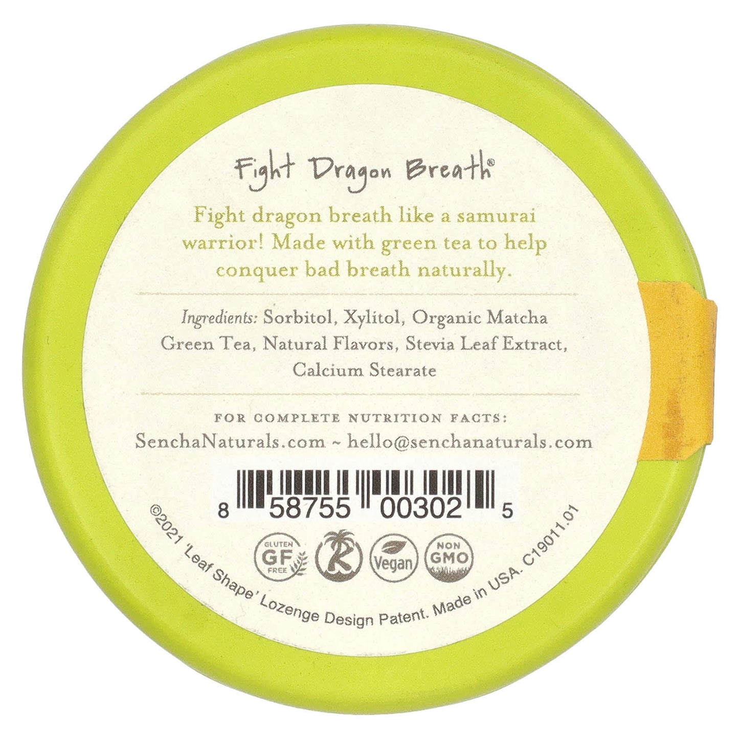Sencha Naturals, Green Tea Mints, Tropical Mango, 1.2 oz (35 g) - Image 2