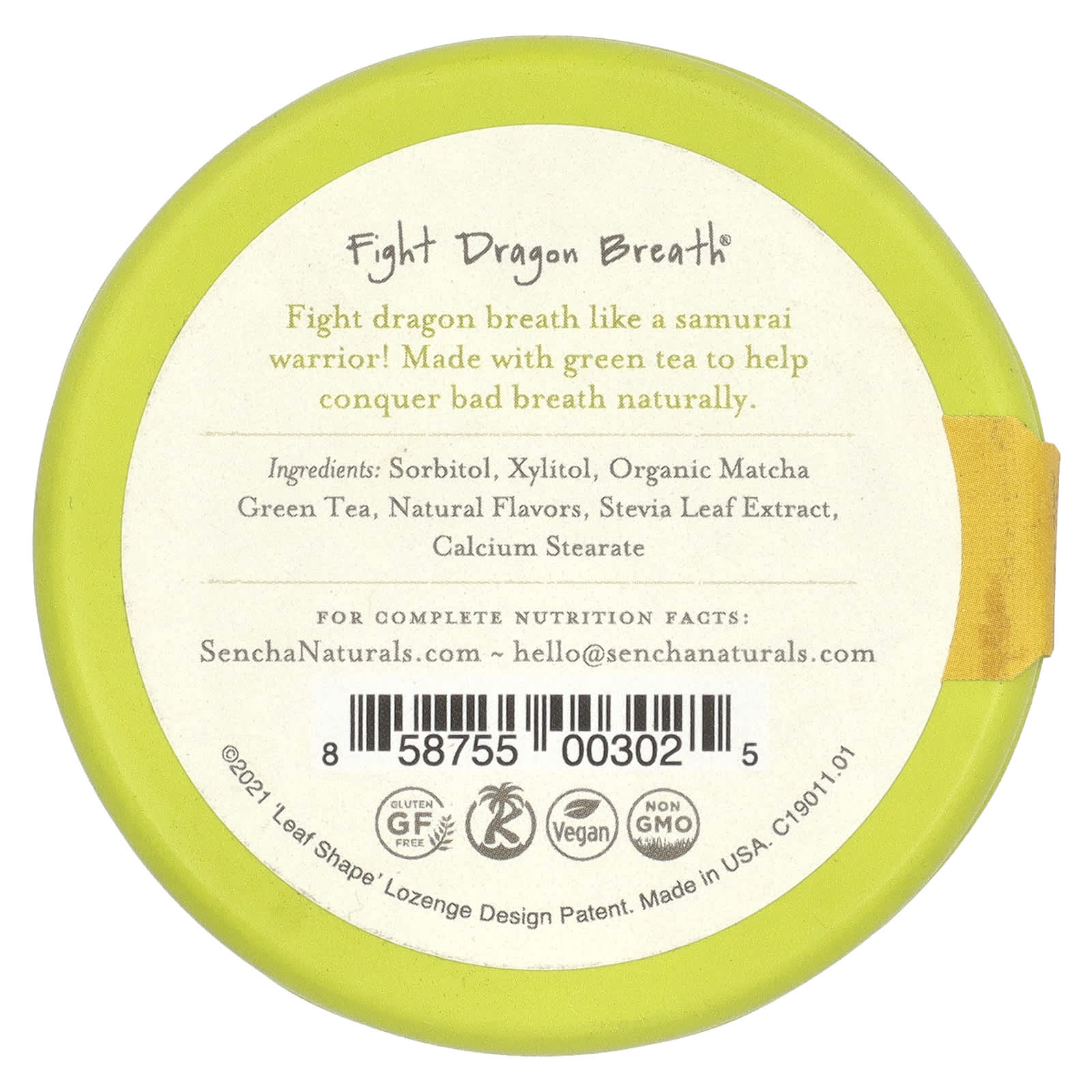Sencha Naturals, Green Tea Mints, Tropical Mango, 1.2 oz (35 g) - Image 2