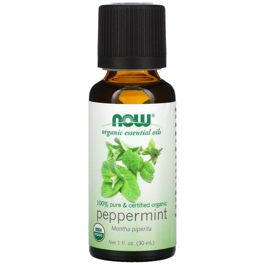 NOW Foods, Organic Essential Oils, Peppermint, 1 fl oz (30ml) - Image 1