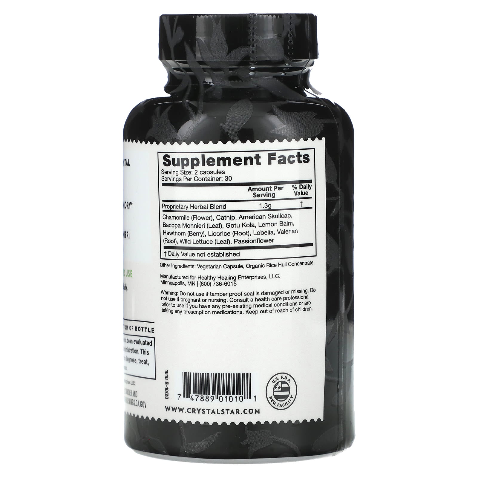 Crystal Star, Focus, 60 Vegetarian Capsules