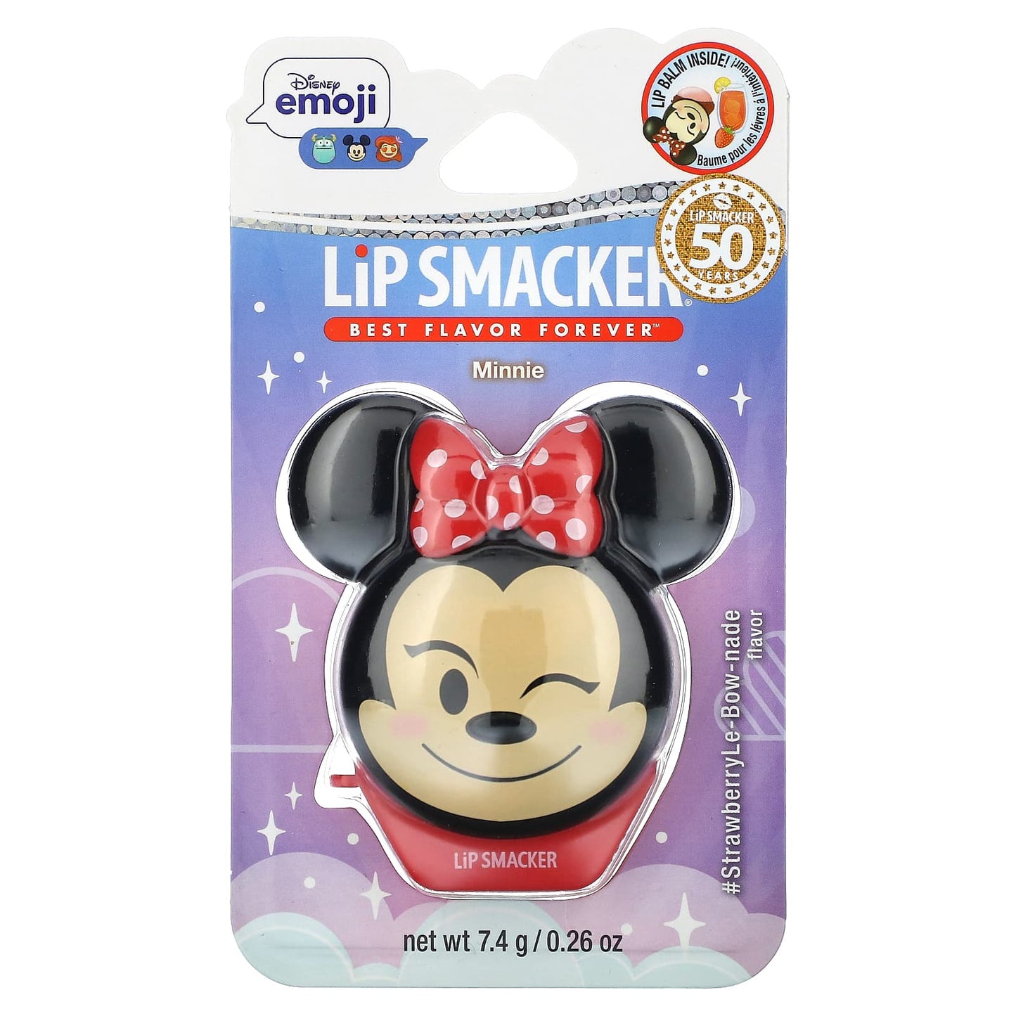 Lip Smacker, Disney Emoji, Lip Balm, Minnie, StrawberryLe-Bow-nade, 0.26 oz (7.4 g) - Image 2