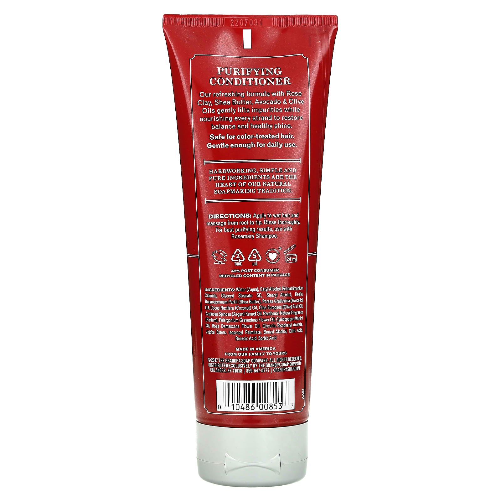 The Grandpa Soap Co., Rose Clay Conditioner, Purify, 8 fl oz (237 ml) - Image 2