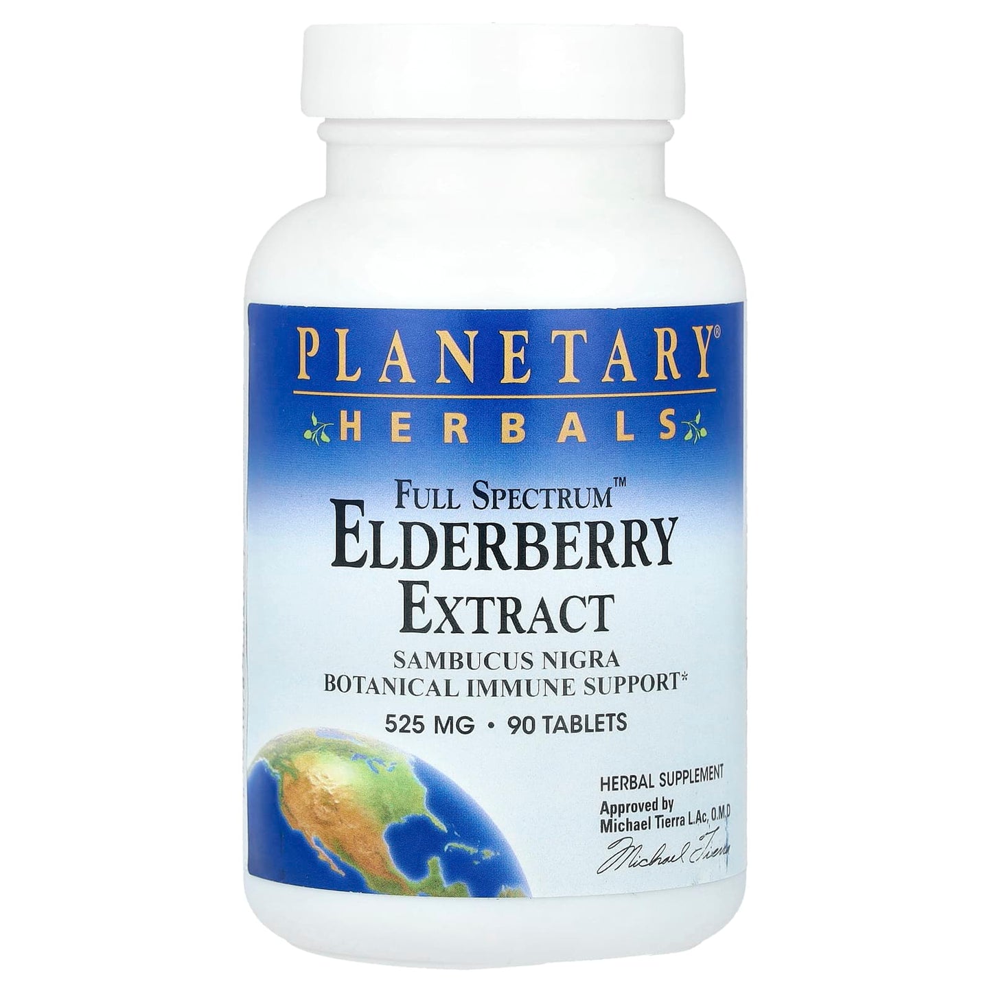 Planetary Herbals, Full Spectrum™ Elderberry Extract, 90 Tablets - Image 1