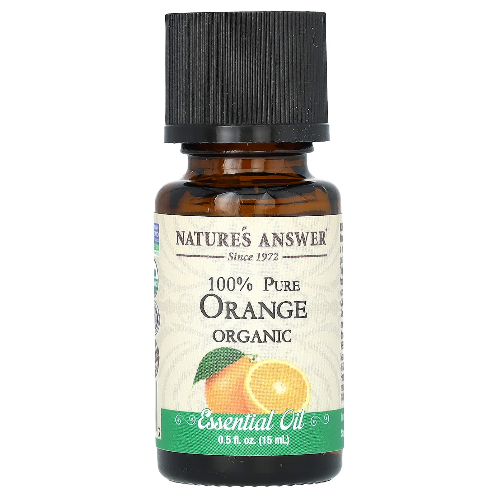 Nature's Answer, 100% Pure Organic Essential Oil, Orange, 0.5 fl oz (15 ml) - Image 1