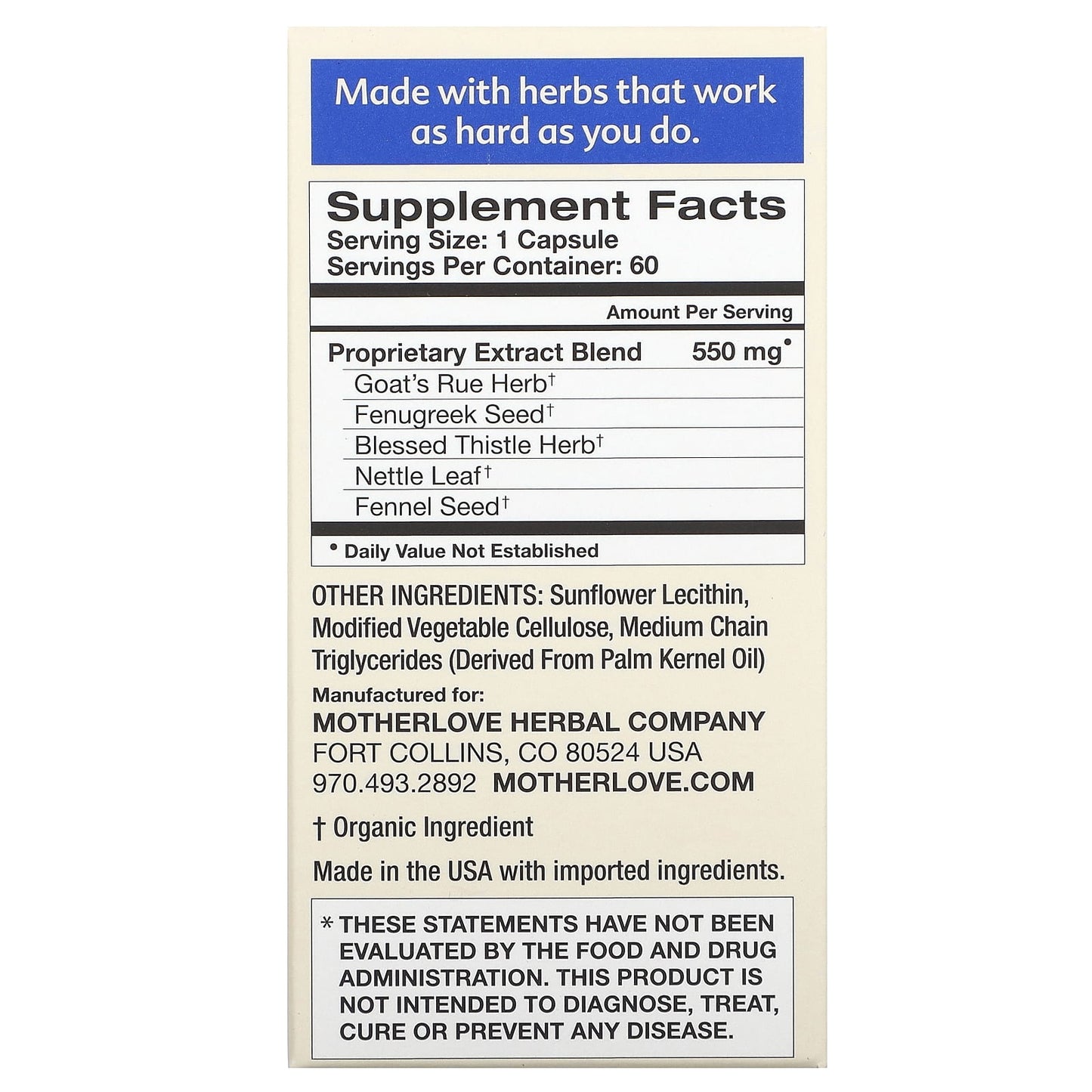 Motherlove, Breastfeeding, More Milk Special Blend, 60 Liquid Capsules - Image 2