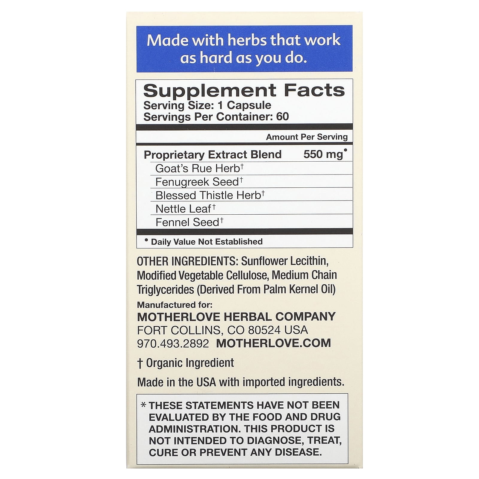 Motherlove, Breastfeeding, More Milk Special Blend, 60 Liquid Capsules - Image 2