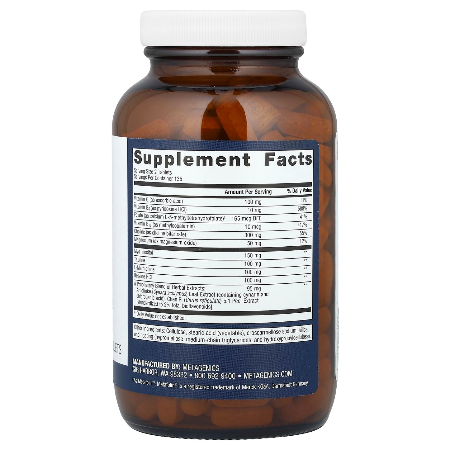 Metagenics, Lipo-Gen™, Lipotropic Formula, 270 Tablets - Image 2