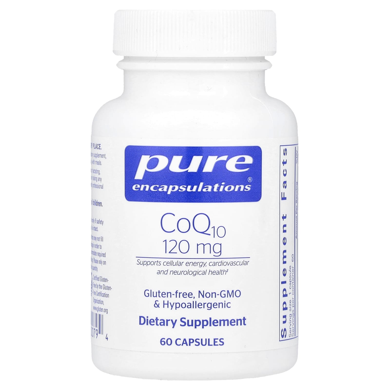 Pure Encapsulations, CoQ10, 120 mg, 60 Capsules - Image 1